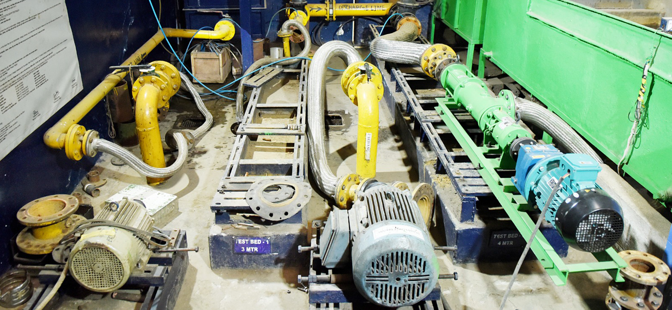 Test Bed for pump performance and reliability checks.