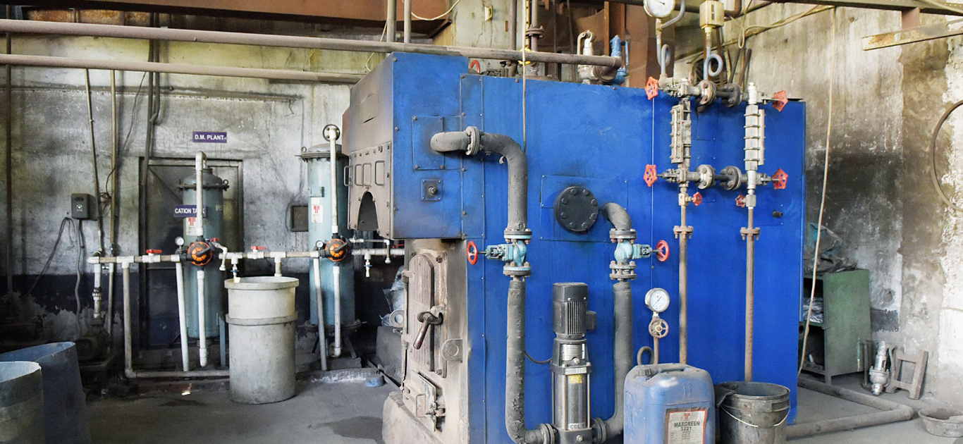 Robust boiler system designed for reliable steam ouput.