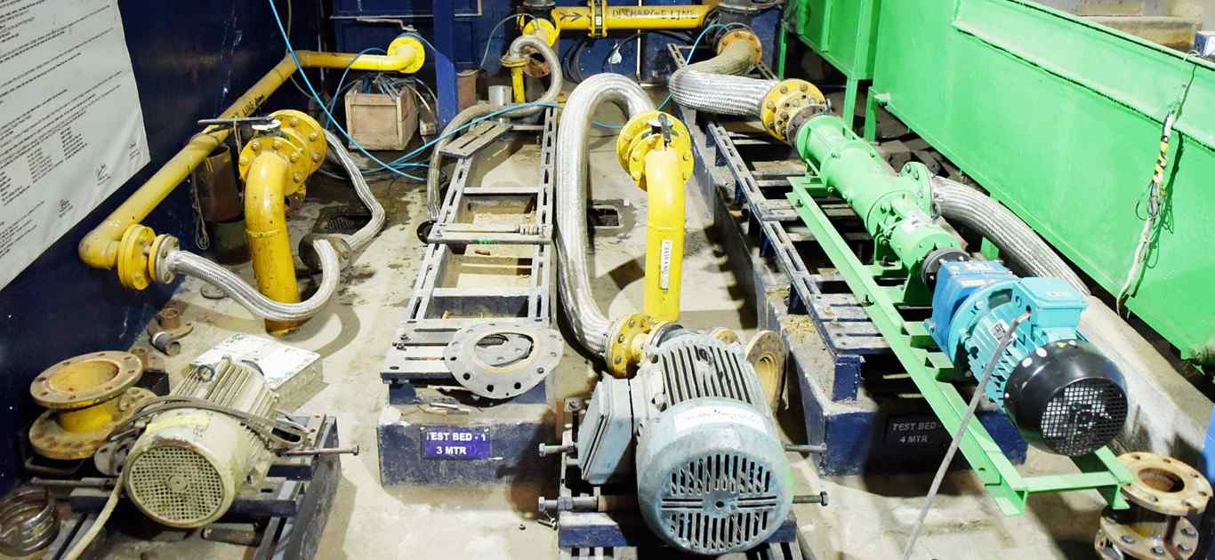 Test Bed for pump performance and reliability checks.