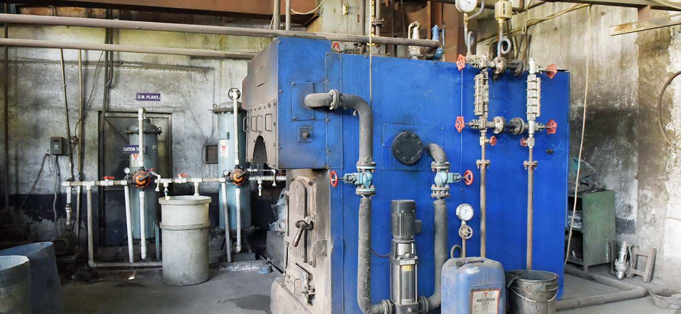 Robust boiler system designed for reliable steam ouput.